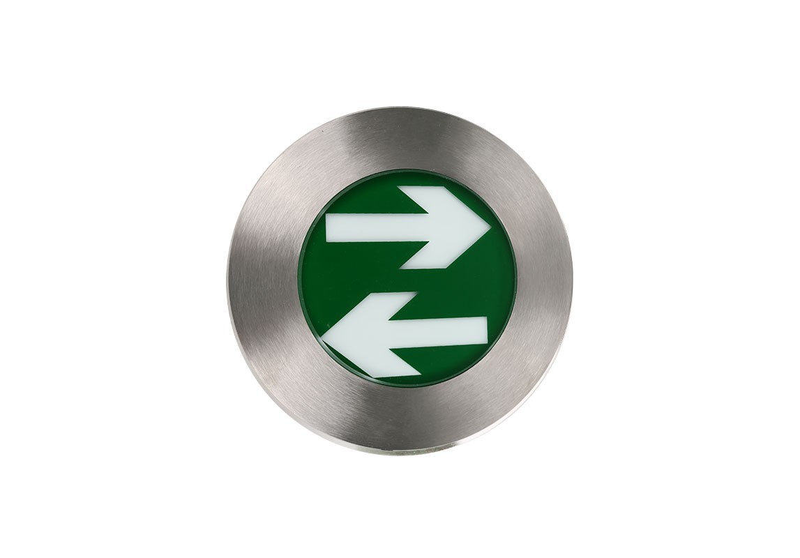 不锈钢+钢化玻璃面板双向指示地埋灯（直边） | ZS-BLJC-1LREI 0.3W-178BZ-2111